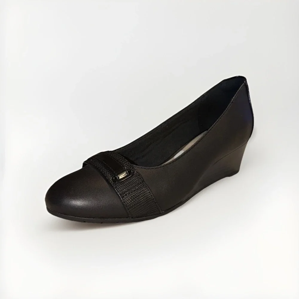Clarks | Collection Flores Poppy Black Leather 1.5